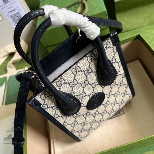 Gucci Mini tote bag with Interlocking G 671623 Blue