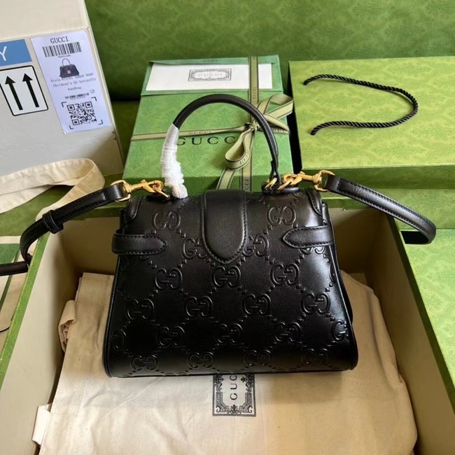 Gucci Small GG top handle bag 675791 black