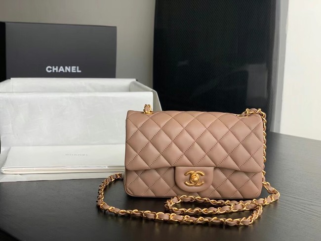 Chanel MINI Flap Bag Original Sheepskin Leather 1116 Taupe