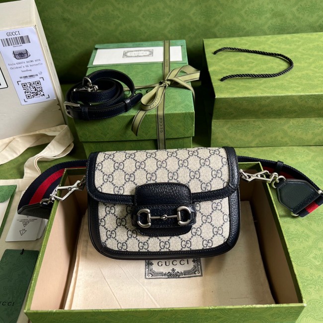 Gucci Horsebit 1955 GG mini bag 658574 blue