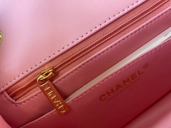 Chanel MINI Flap Bag Original Sheepskin Leather 1115 pink