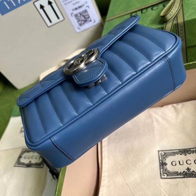 Gucci GG Marmont matelasse mini bag 446744 blue