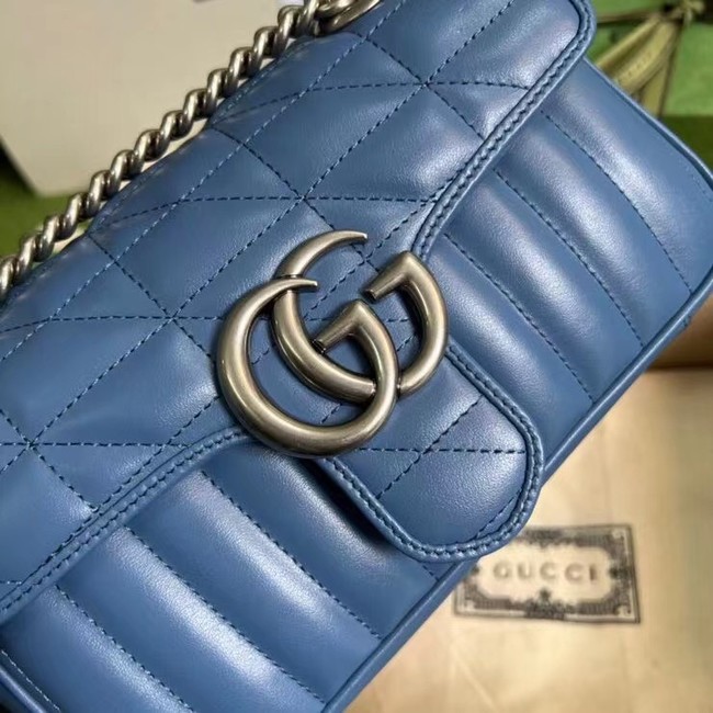 Gucci GG Marmont matelasse mini bag 446744 blue