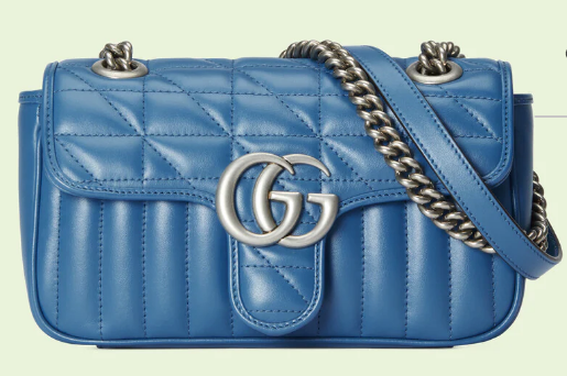 Gucci GG Marmont matelasse mini bag 446744 blue