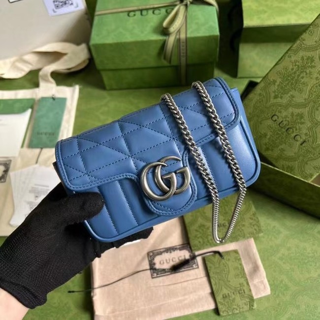 Gucci GG Marmont super mini bag 476433 blue