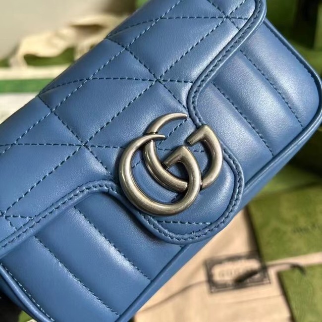 Gucci GG Marmont super mini bag 476433 blue