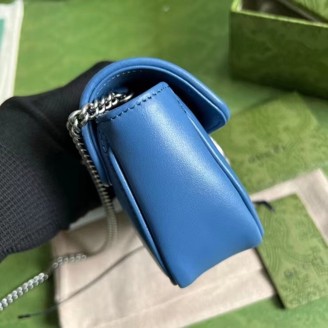 Gucci GG Marmont super mini bag 476433 blue