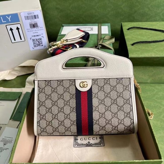 Gucci Ophidia small tote with Web 693724 white