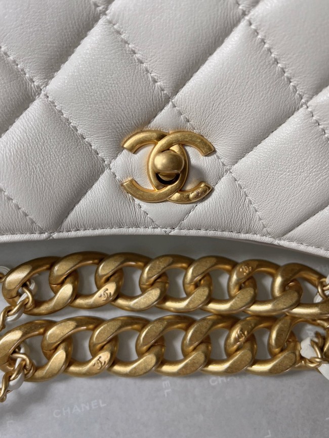 Chanel Calfskin Shoulder Bag AS3112 white