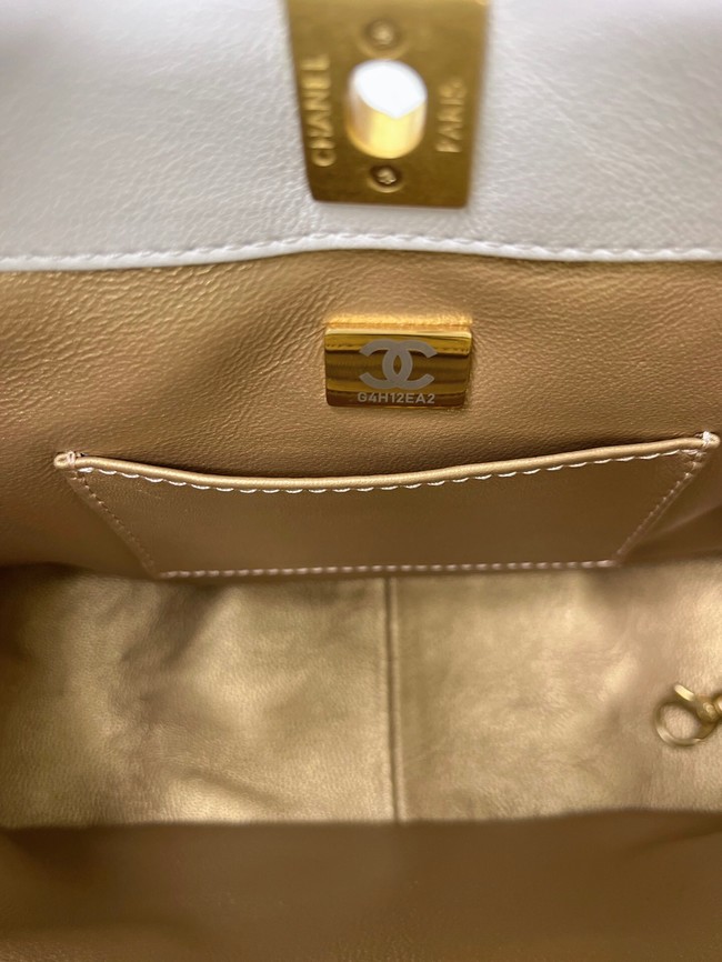 Chanel Calfskin Shoulder Bag AS3112 white