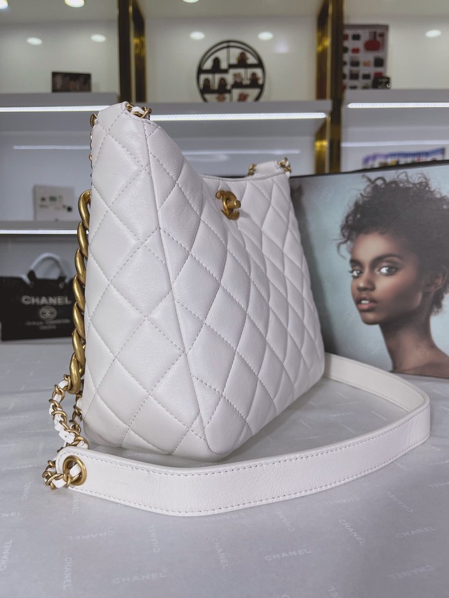 Chanel Calfskin Shoulder Bag AS3112 white