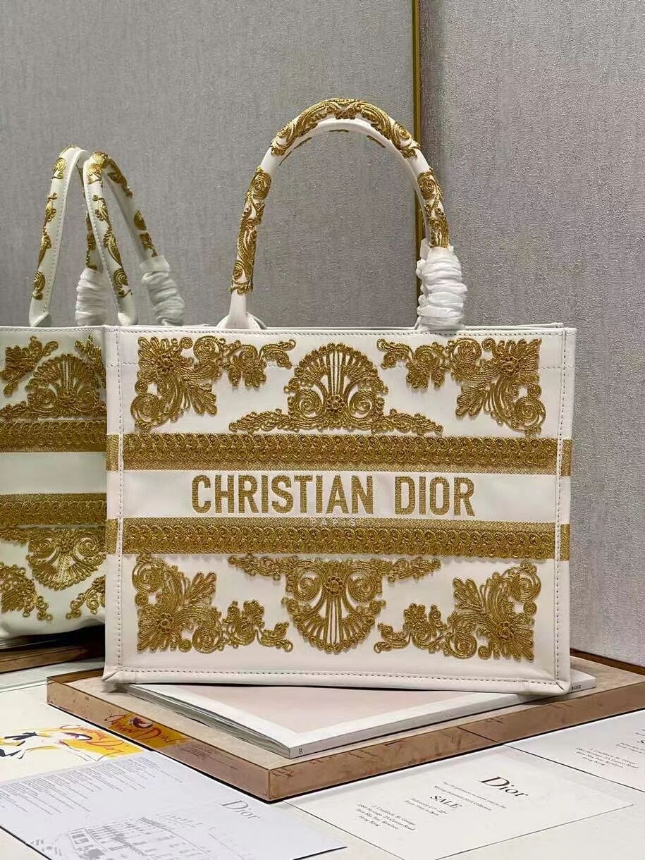 DIOR BOOK TOTE leather C1287-24 white