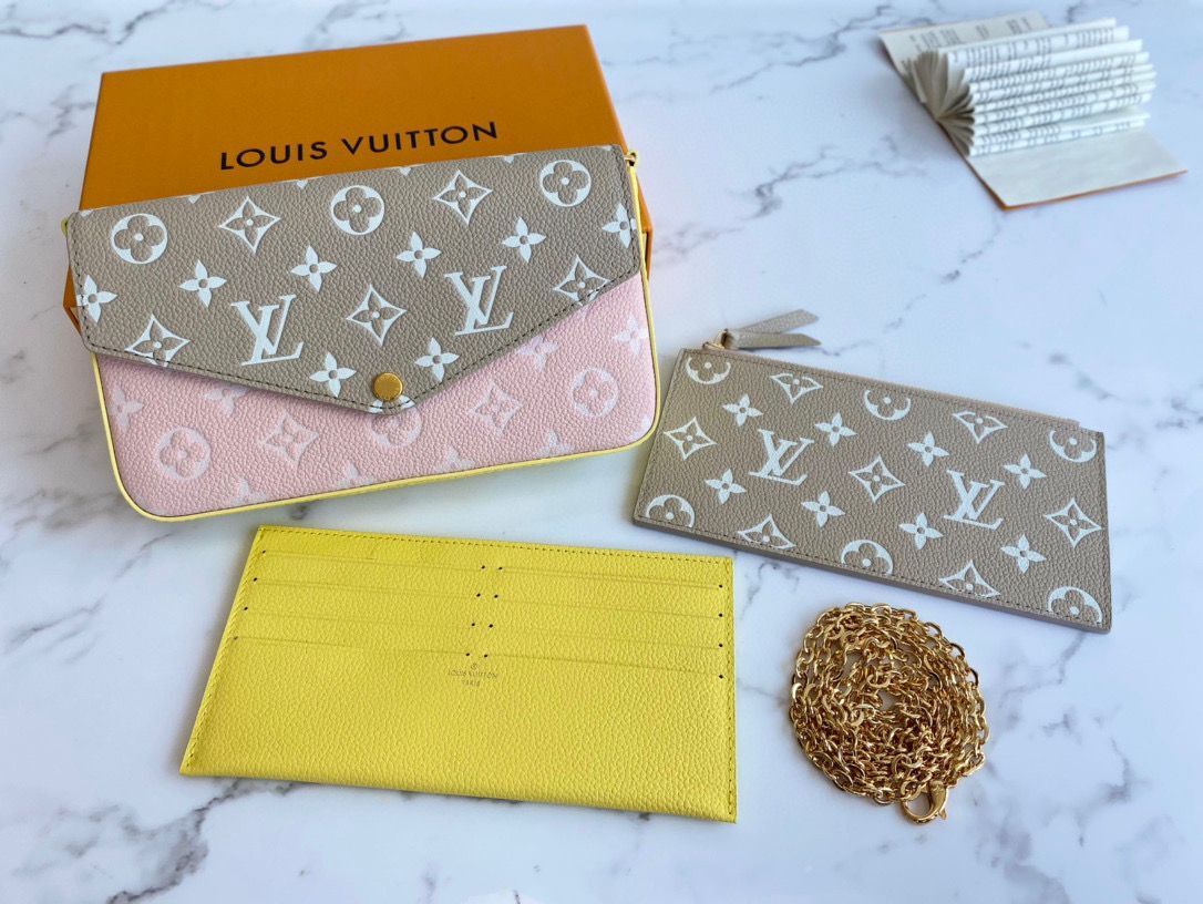 Louis Vuitton Monogram Empreinte Multi Pochette Felicie M81359 Pink