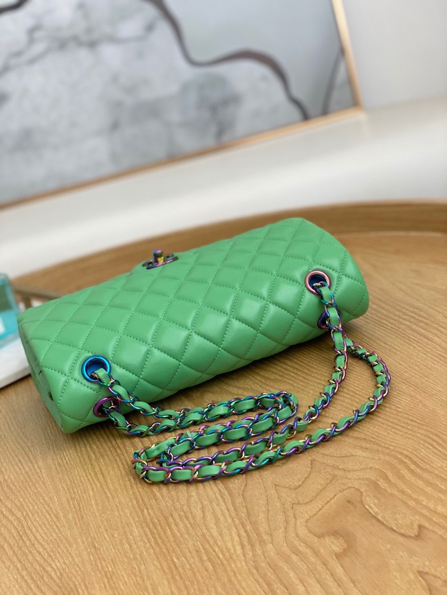 Chanel Flap Mirage Lambskin Shoulder Bag AS1112 green