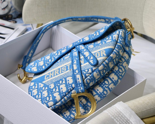 Dior SADDLE BAG CANVAS M0446 blue