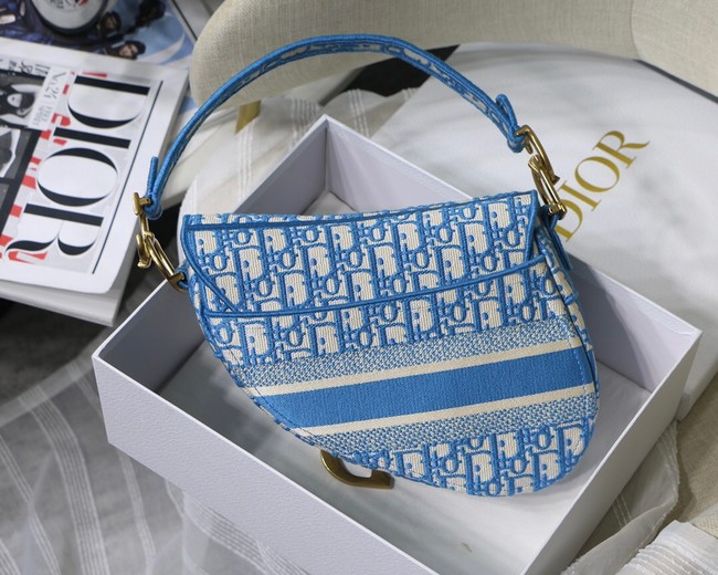 Dior SADDLE BAG CANVAS M0446 blue