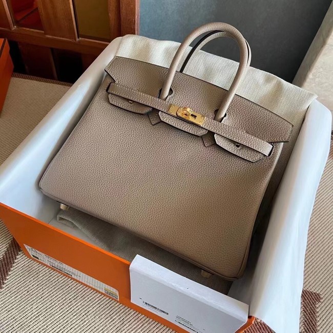 Hermes original Togo Leather HB25O light gray