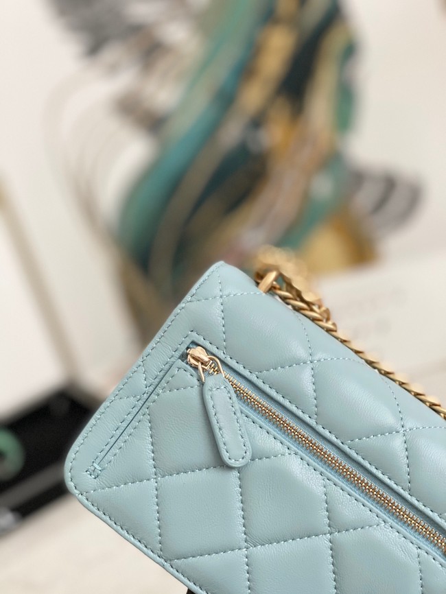 Chanel Flap Lambskin small Shoulder Bag 81185 light blue