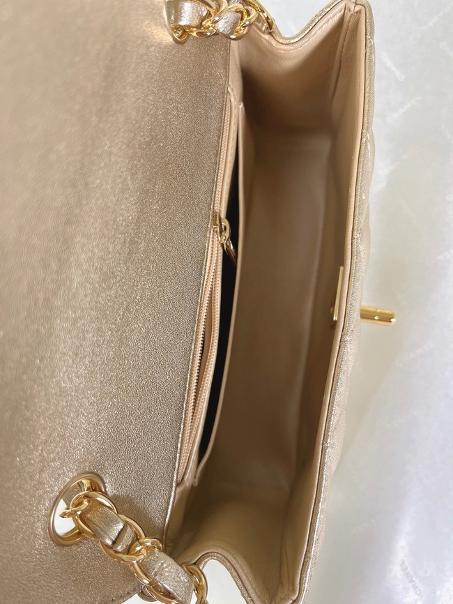 Chanel Flap Lambskin Shoulder Bag A01116 gold