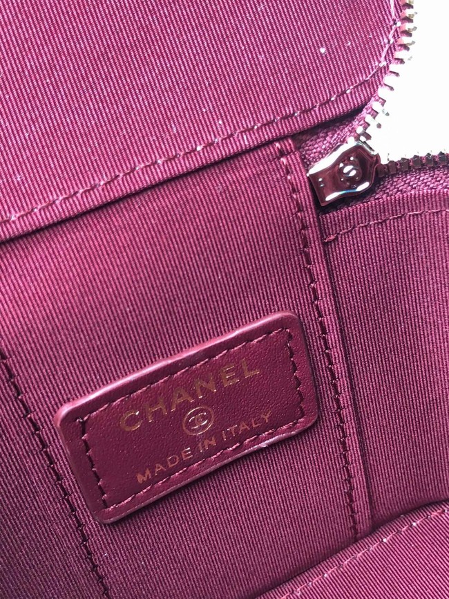 Chanel mini Shoulder Bag Lambskin & Gold-Tone Metal AP2292 Burgundy