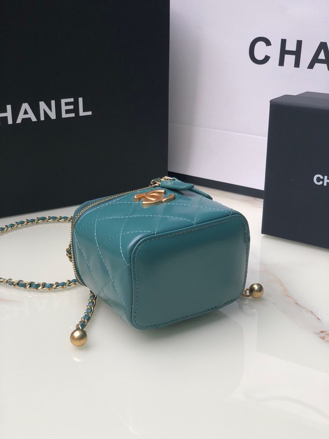 Chanel mini Shoulder Bag Lambskin & Gold-Tone Metal AP2292 blue