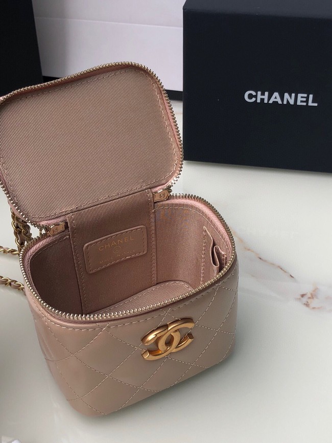 Chanel mini Shoulder Bag Lambskin & Gold-Tone Metal AP2292 pink