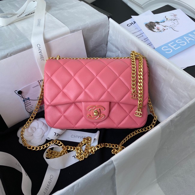 Chanel Flap Lambskin small Shoulder Bag AS3114 pink