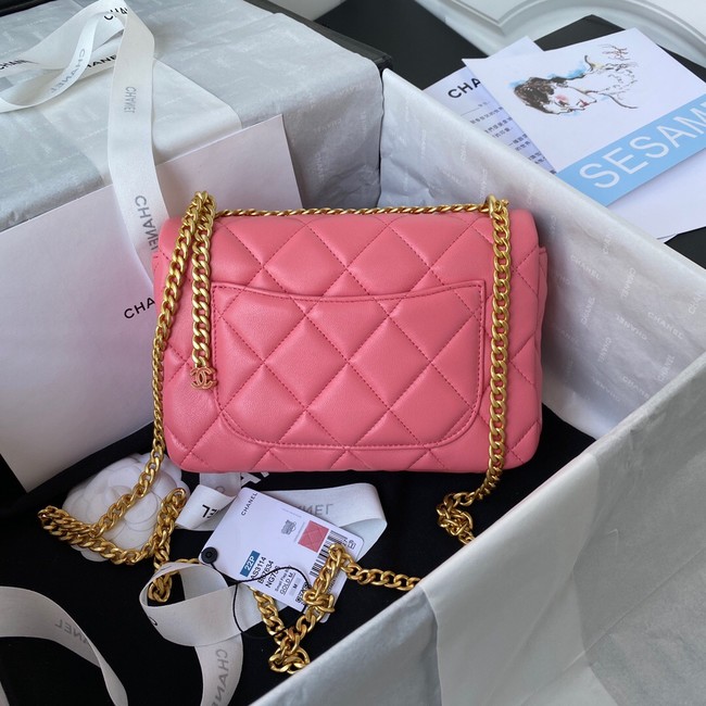 Chanel Flap Lambskin small Shoulder Bag AS3114 pink