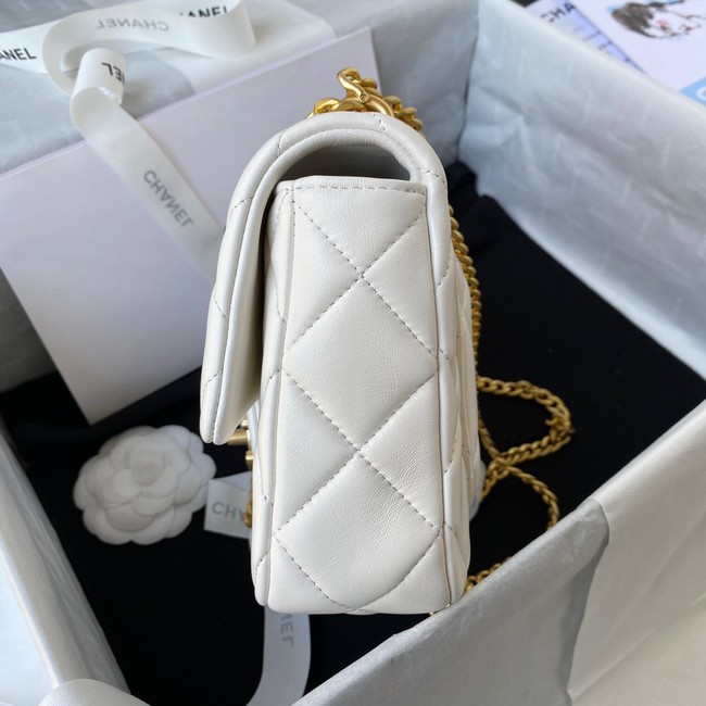 Chanel Flap Lambskin small Shoulder Bag AS3114 white