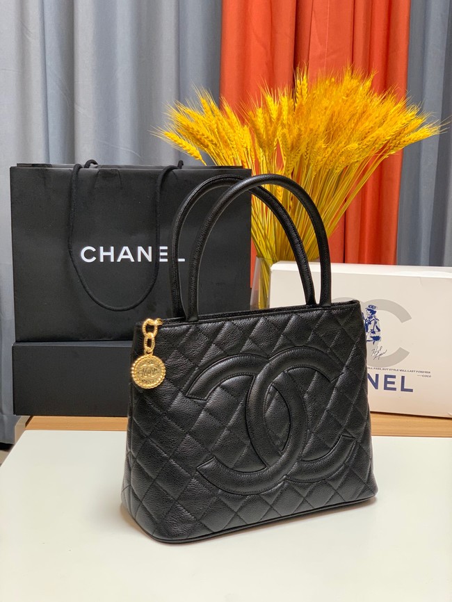 Chanel Tote Bag Grained Calfskin&Gold-Tone Metal AS1804 black