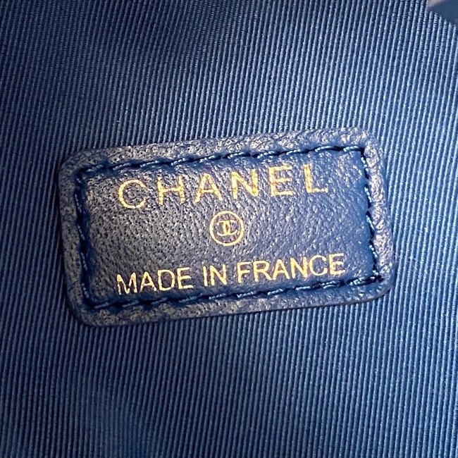 Chanel mini Drawstring Bag Denim AP2603 blue