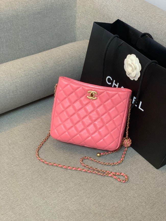 Chanel mini Shoulder Bag Lambskin&Gold-Tone Metal AS3259 rose