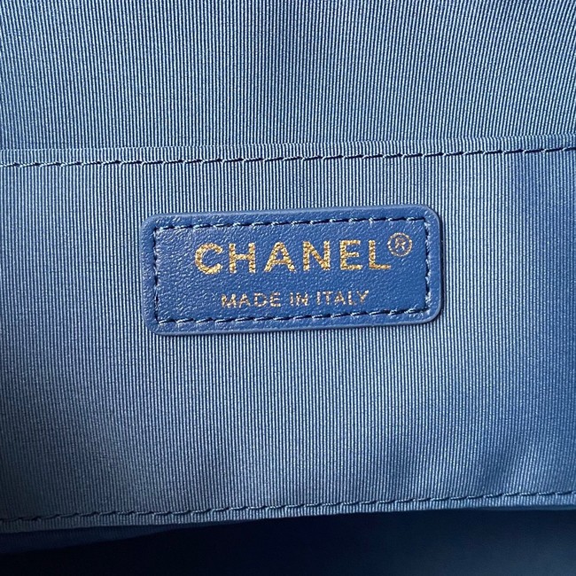 Chanel small Drawstring Bag Denim AS3027 blue