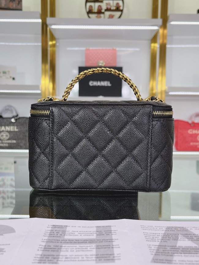 CHANEL HANDBAG Grained Calfskin&Gold-Tone Metal AP2805 black