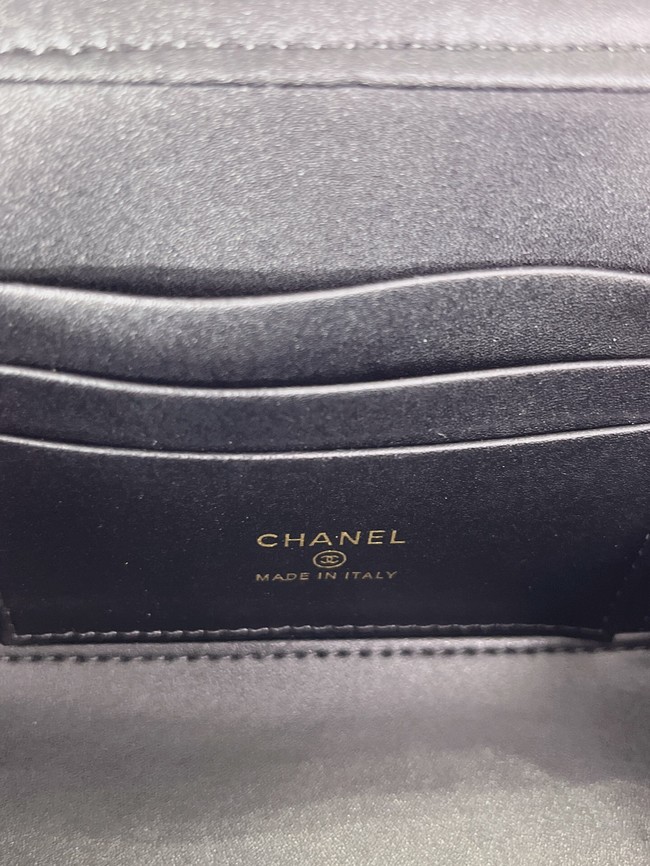 CHANEL HANDBAG Grained Calfskin&Gold-Tone Metal AP2805 black