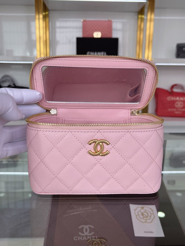 CHANEL HANDBAG Grained Calfskin&Gold-Tone Metal AP2805 pink