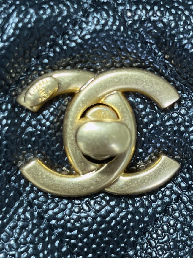 Chanel Shoulder Bag Grained Calfskin&Gold-Tone Metal AS3223 black