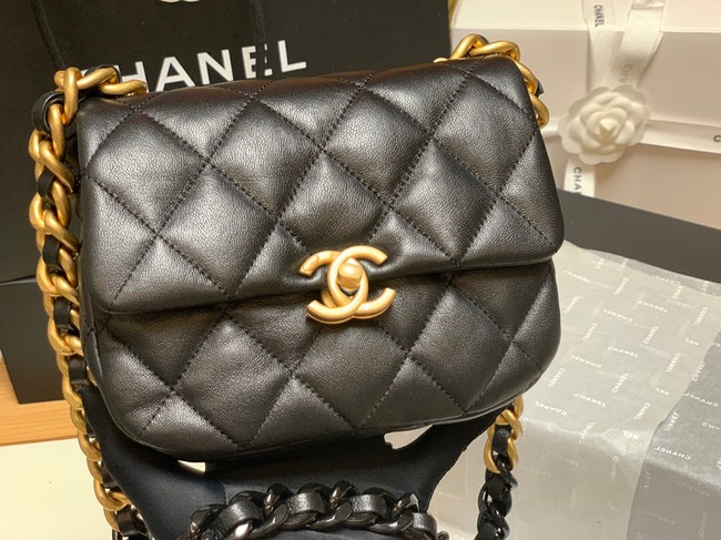 Chanel mini Shoulder Bag Lambskin&Gold-Tone Metal AS3205 black