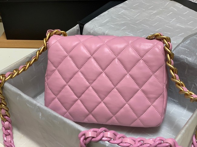 Chanel small Shoulder Bag Lambskin&Gold-Tone Metal AS3206 pink