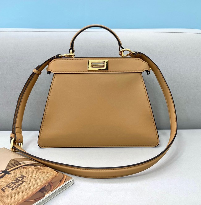 Fendi Peekaboo ISeeU MEDIUM leather bag 80011A Beige