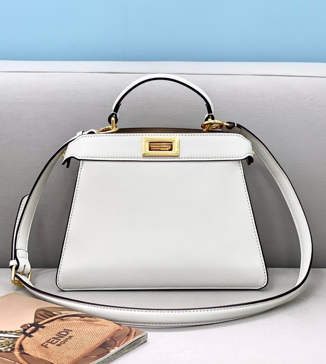 Fendi Peekaboo ISeeU MEDIUM leather bag 80011A white