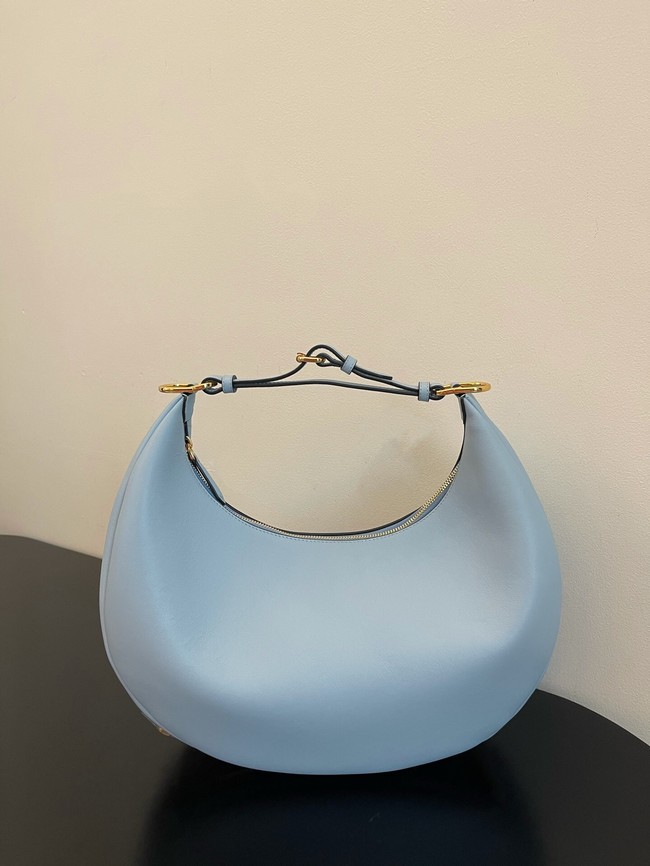 Fendi graphy Small Light blue leather bag 8BR798A