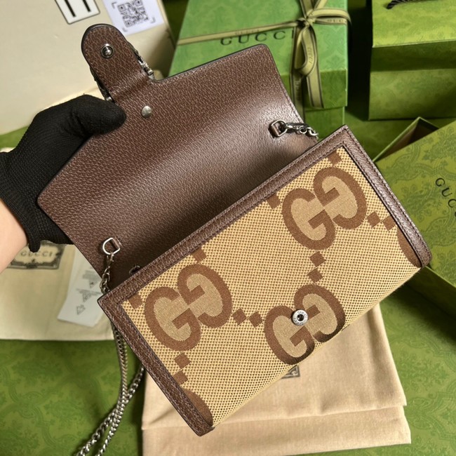 Gucci Dionysus jumbo GG chain wallet 401231 brown