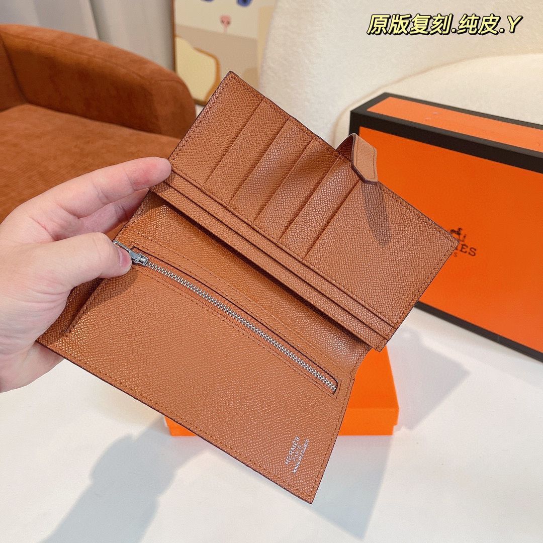 Hermes Bearn Japonaise Bi-Fold Wallet Espom Leather A208