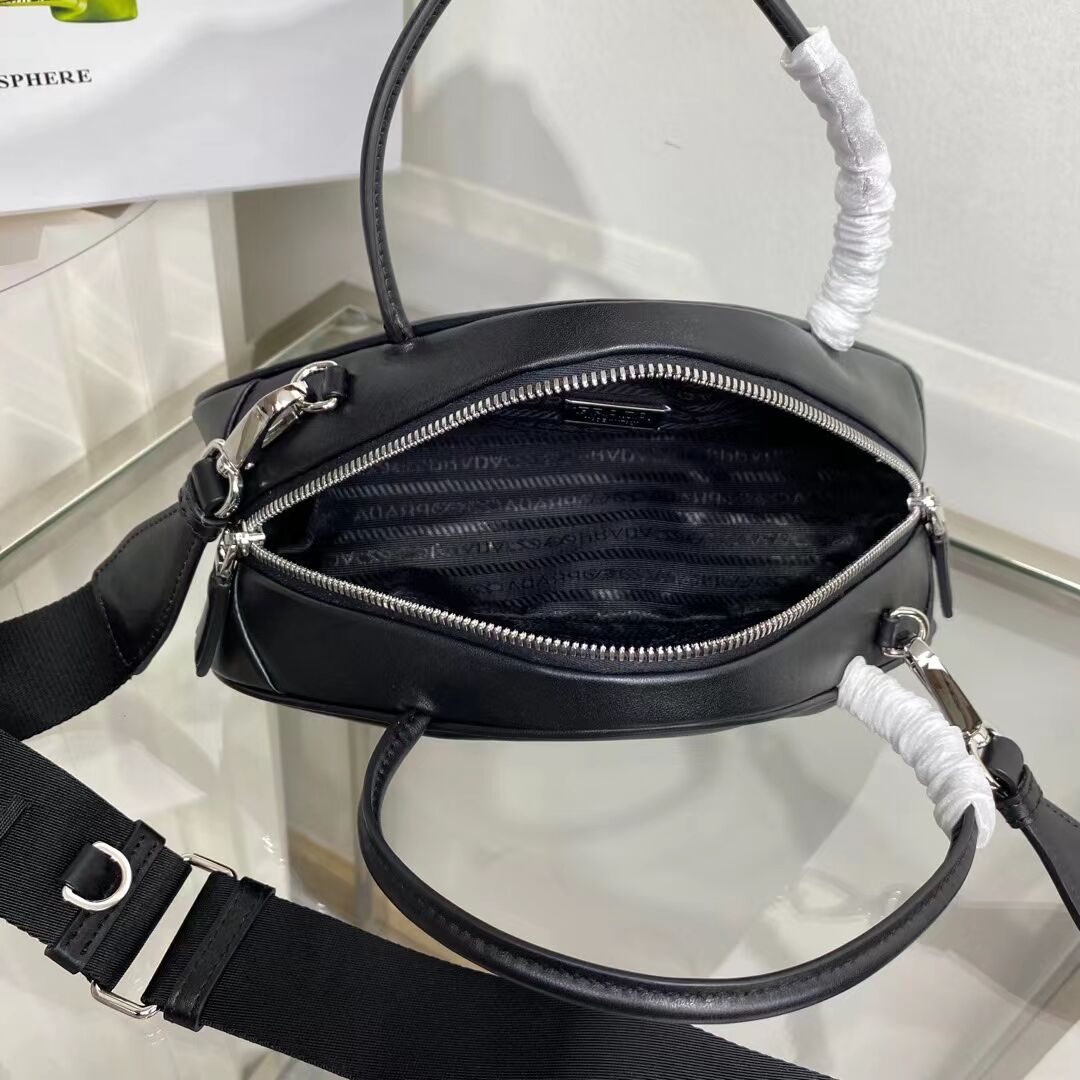 Prada Leather Triangle bag 1BB082 black