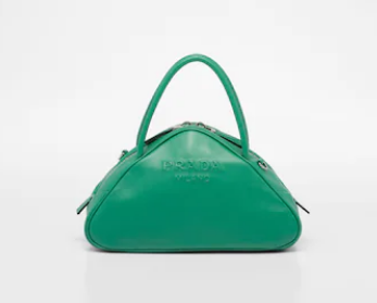 Prada Leather Triangle bag 1BB082 green