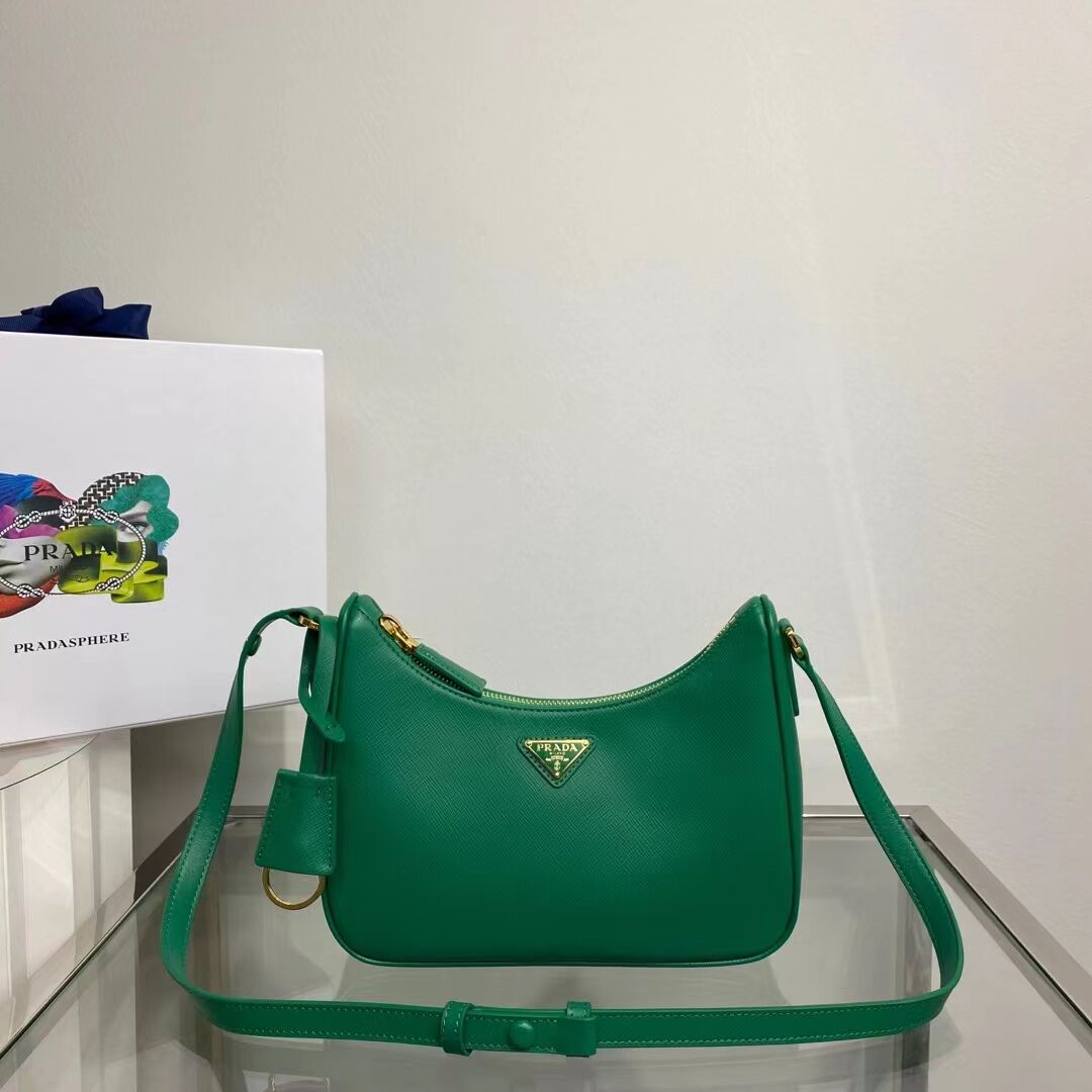 Prada Small Saffiano leather shoulder bag 1BD330 green