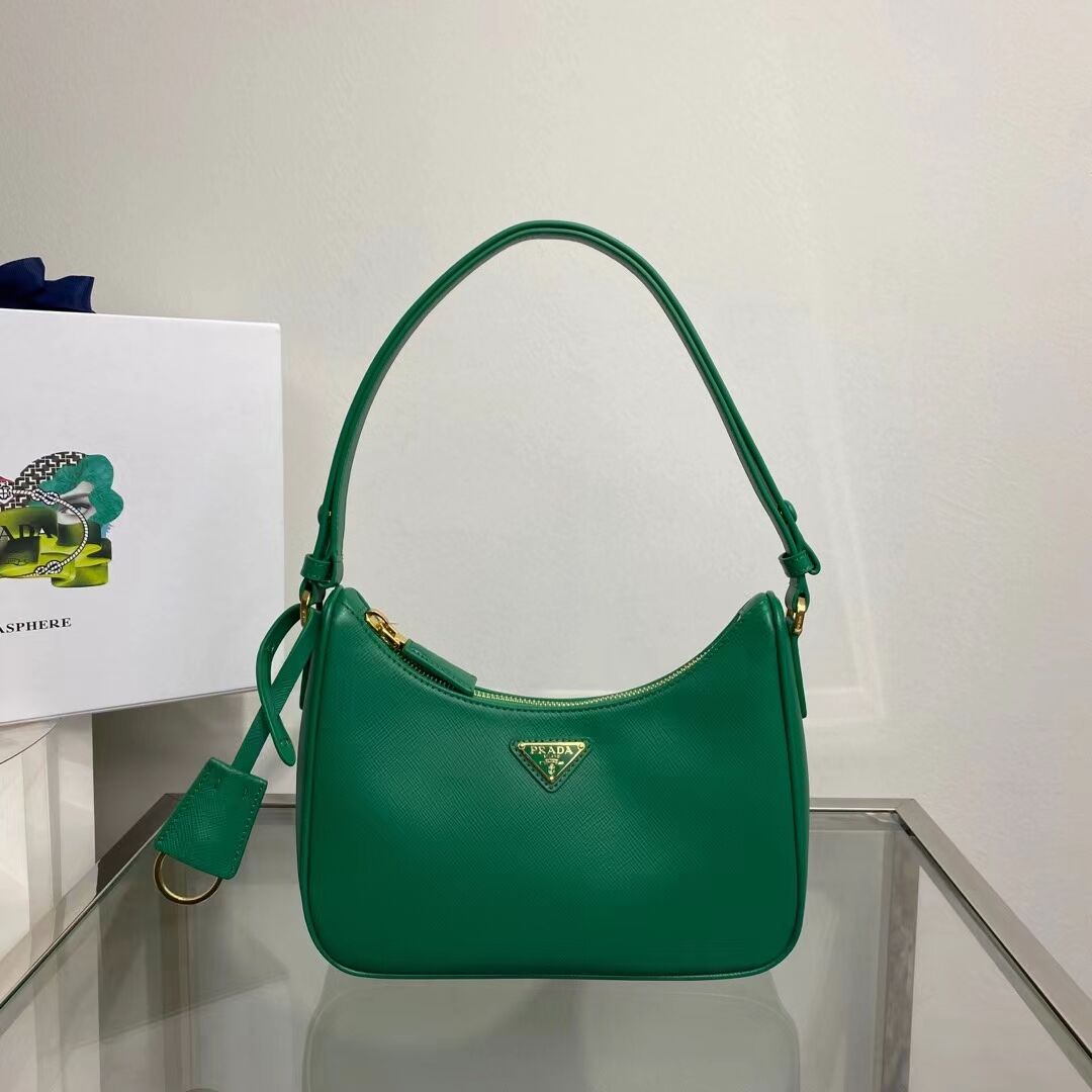 Prada Small Saffiano leather shoulder bag 1BD330 green