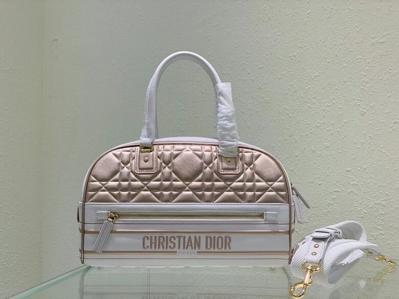 DIOR medium leather tote Bag C9189 gold