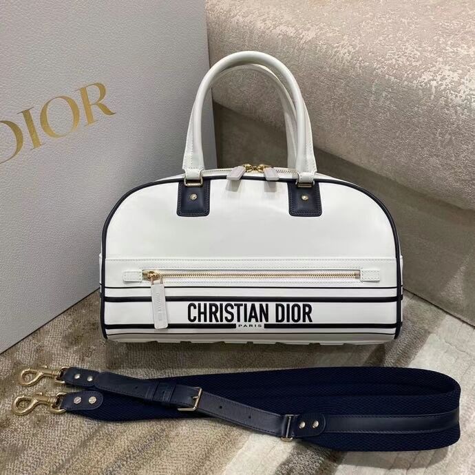 DIOR medium leather tote Bag C9189 white